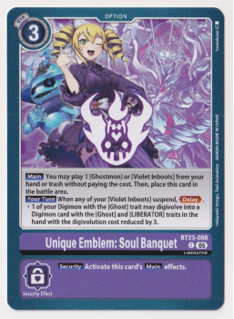 Unique Emblem: Soul Banquet single card from Digimon