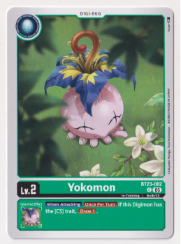Yokomon single card from Digimon