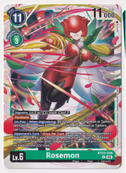 Rosemon single card from Digimon
