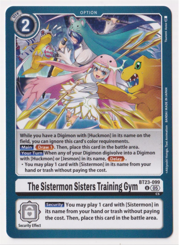The Sistermon Sisters Training Gym : BT23-099 HACKER'S SLUMBER - Digimon Card Game Single Card The Sistermon Sisters Training Gym : BT23-099 HACKER'S SLUMBER - Digimon Card Game Single Card
