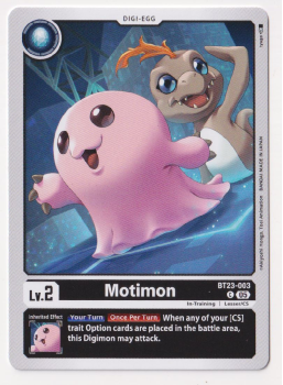 Motimon single card from Digimon