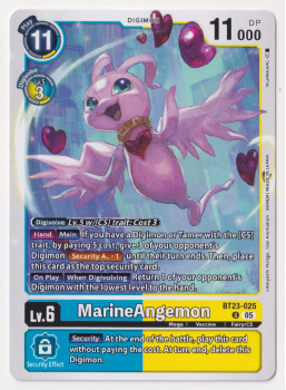 MarineAngemon single card from Digimon