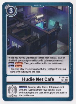 Hudie Net Cafe single card from Digimon
