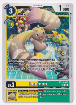 Lopmon single card from Digimon