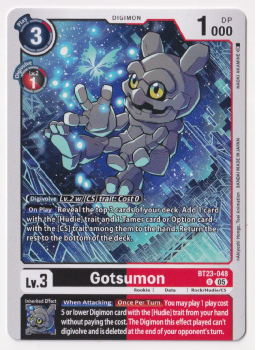 Gotsumon single card from Digimon