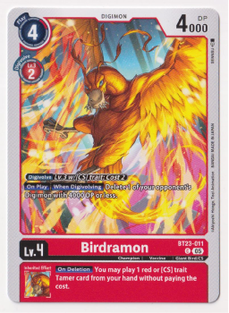 Birdramon single card from Digimon
