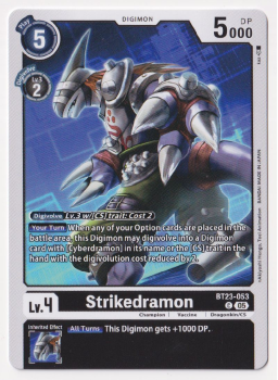 Strikedramon single card from Digimon