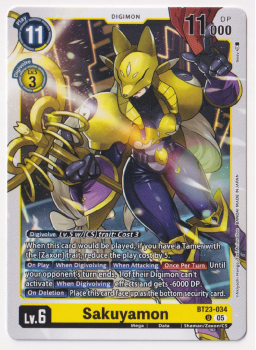 Sakuyamon single card from Digimon