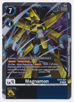 Magnamon single card from Digimon