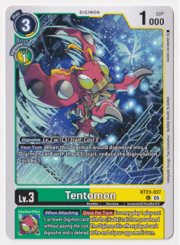 Tentomon single card from Digimon