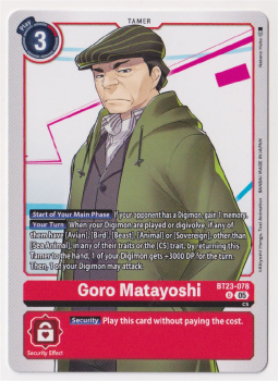 Goro Matayoshi single card from Digimon