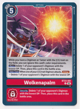 Wolkenapalm single card from Digimon