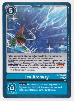 Ice Archery single card from Digimon