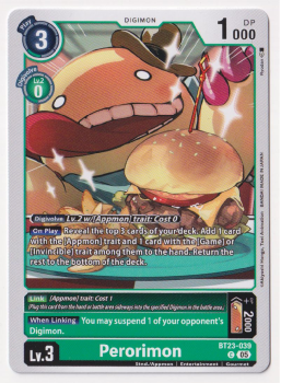 Perorimon single card from Digimon