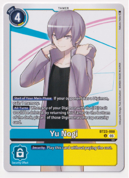 Yu Nogi single card from Digimon