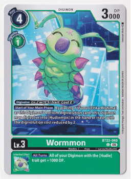 Wormmon single card from Digimon