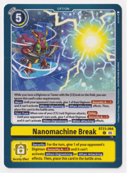 Nanomachine Break single card from Digimon
