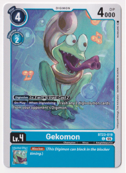 Gekomon single card from Digimon