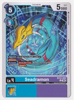 Seadramon single card from Digimon