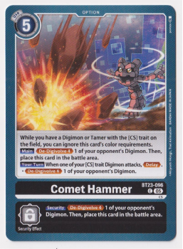 Comet Hammer single card from Digimon