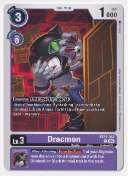 Dracmon single card from Digimon