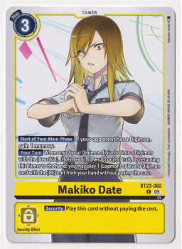Makiko Date single card from Digimon