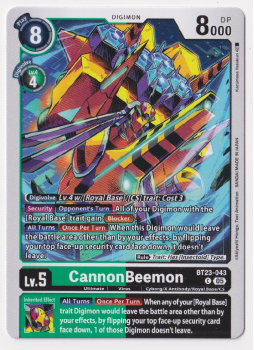 CannonBeemon single card from Digimon
