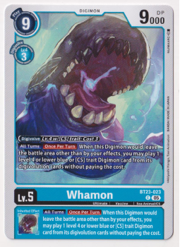 Whamon single card from Digimon