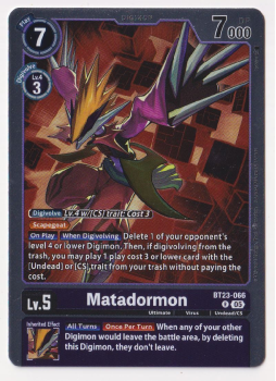 Matadormon single card from Digimon