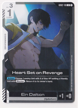 Heart Set on Revenge single card from Gundam TCG