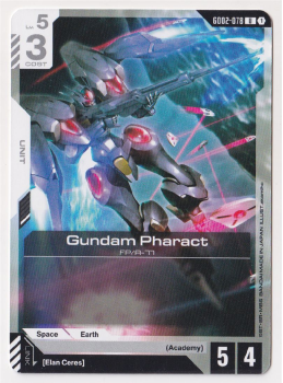 Gundam Pharact single card from Gundam TCG