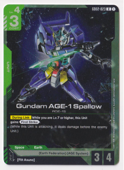 Gundam AGE-1 Spallow single card from Gundam TCG