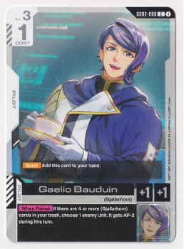 Gaelio Bauduin single card from Gundam TCG