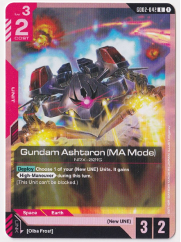 Gundam Ashtaron (MA Mode) single card from Gundam TCG