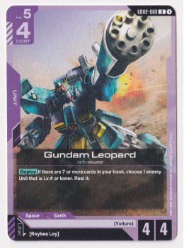 Gundam Leopard single card from Gundam TCG