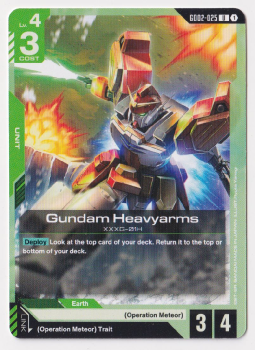 Gundam Heavyarms single card from Gundam TCG