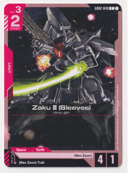 Zaku â
¢ (Sleeves) single card from Gundam TCG