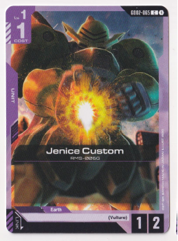 Jenice Custom single card from Gundam TCG