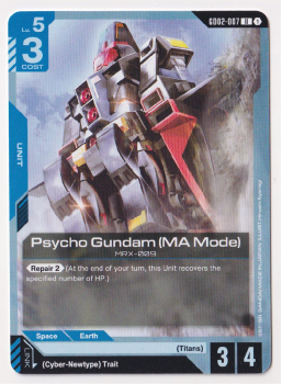 Psycho Gundam (MA Mode) single card from Gundam TCG