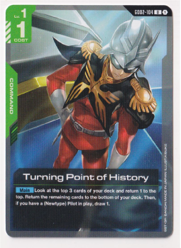 Turning Point of History single card from Gundam TCG