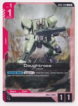 Daughtress single card from Gundam TCG