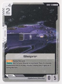 Sleipnir single card from Gundam TCG