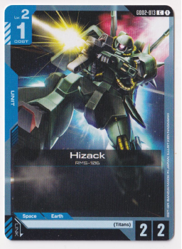 Hizack single card from Gundam TCG