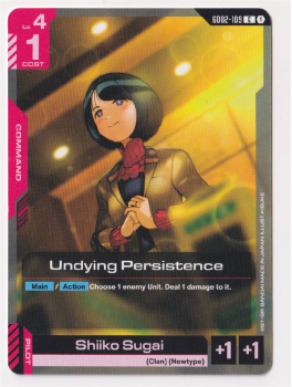 Undying Persistence single card from Gundam TCG