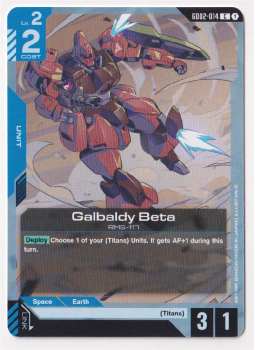 Galbaldy Beta single card from Gundam TCG