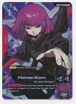 Haman Karn (R+) single card from Gundam TCG