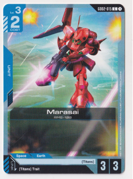 Marasai single card from Gundam TCG