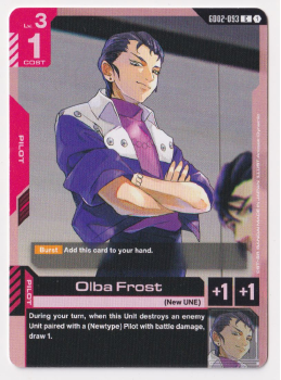 Olba Frost single card from Gundam TCG
