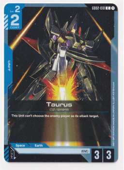 Taurus single card from Gundam TCG