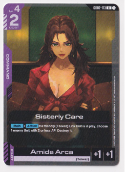 Sisterly Care single card from Gundam TCG